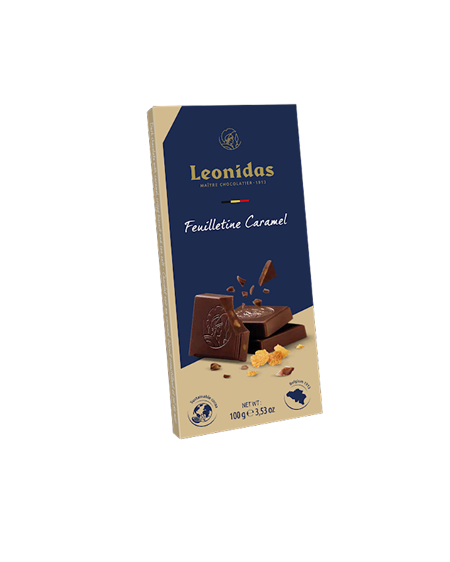 Tablette caramel feuilletine noir